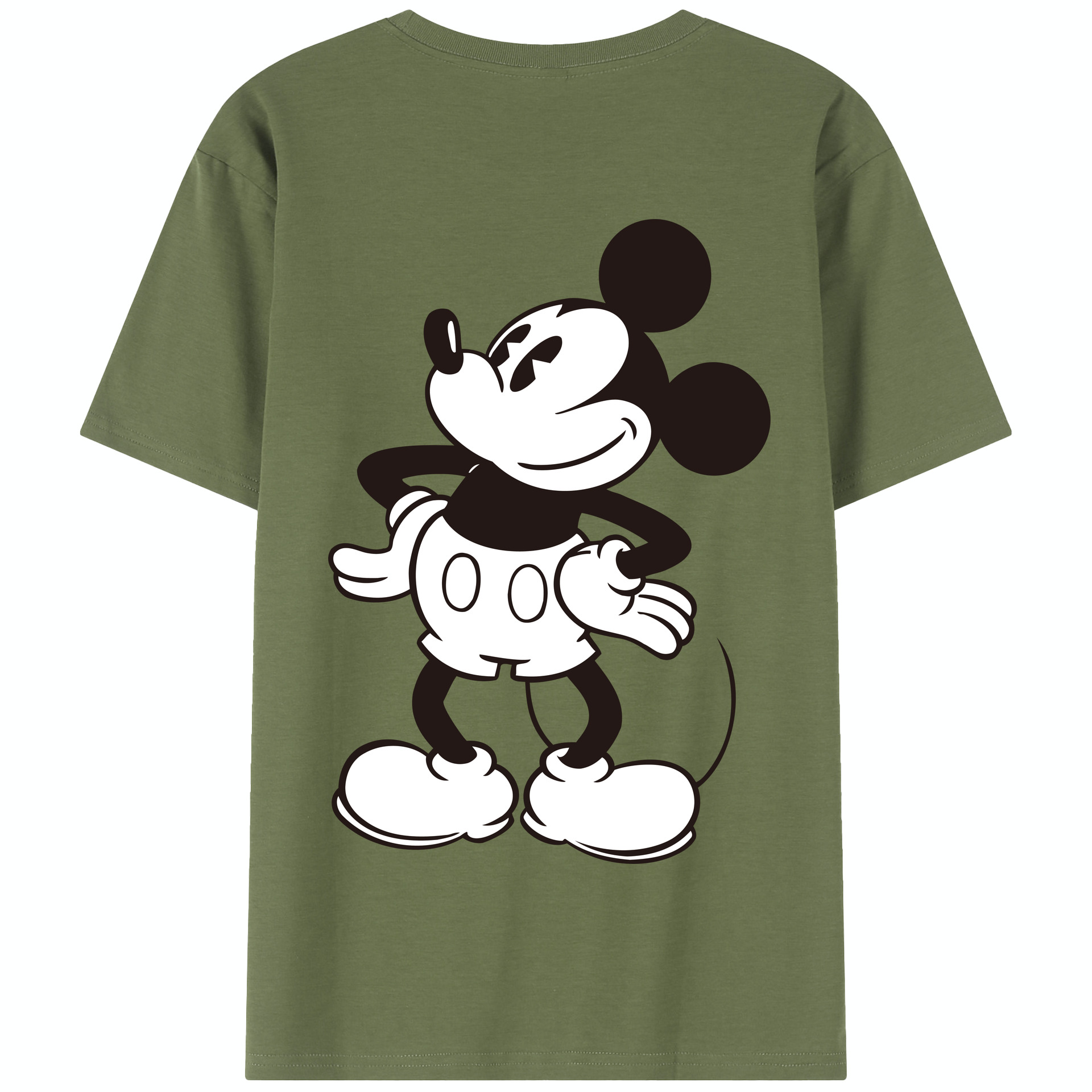 （画像用） ミッキーマウス Mickey Mouse 綿100％半袖Tシャツ（背面プリント）